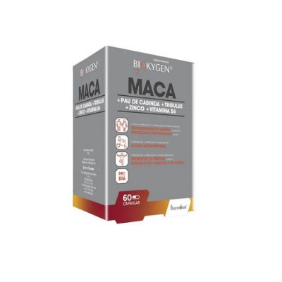 Biokygen Maca + Pau de Cabinda + Tribulus + Zinco + Vit B6 – 60 Cápsulas – Fharmonat